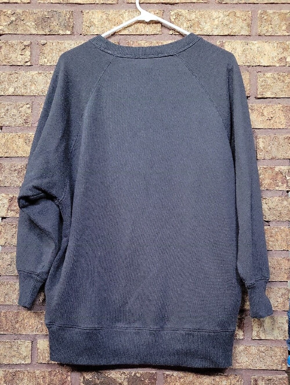 aerie Charcoal Gray Crewneck Sweatshirt Pockets Cotton Blend Size Small Casual - Picture 6 of 10